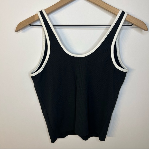 Adidas Originals Laced Up Tank Top in Black and White, Size Large - Picture 7 of 8